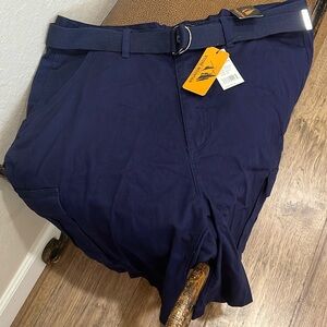 Brand New Stone Mountain Outdoor Lifestyle 100% Cotton Classic Navy Blue Shorts